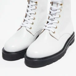 Femme Stuart Weitzman Boots en Cuir Mila Lift blanches