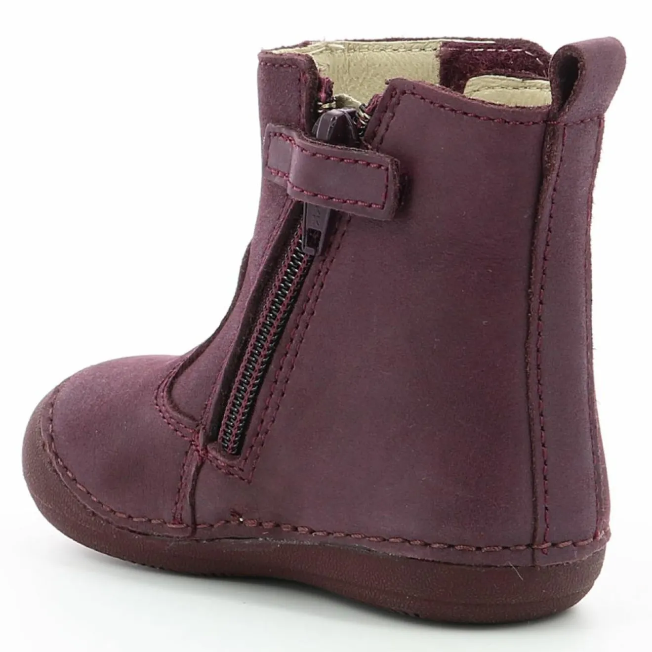 Sale Kickers Boots en Cuir Socool violet foncé