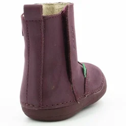 Sale Kickers Boots en Cuir Socool violet foncé
