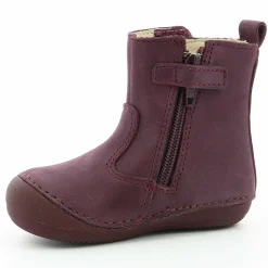 Sale Kickers Boots en Cuir Socool violet foncé