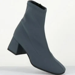 New Garrice Boots en Cuir vare grises - Talon : 6cm