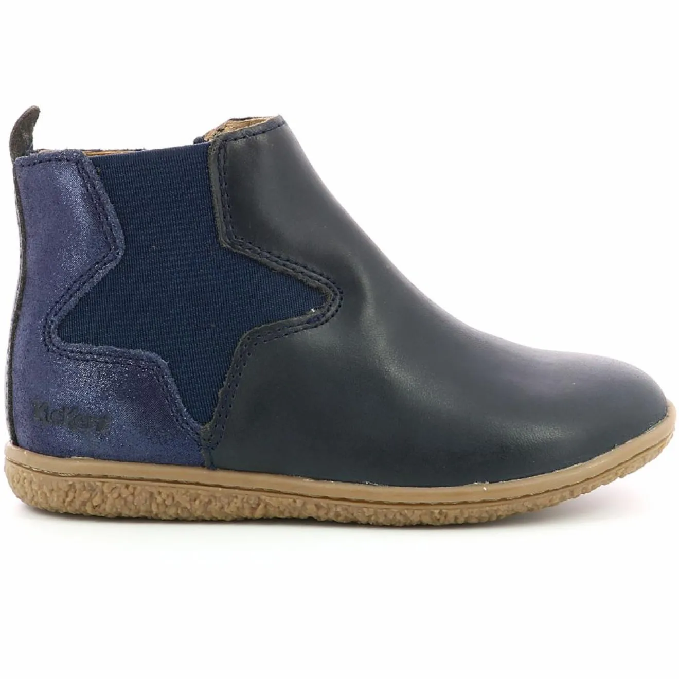 Kickers Boots en Cuir Vermillon marine