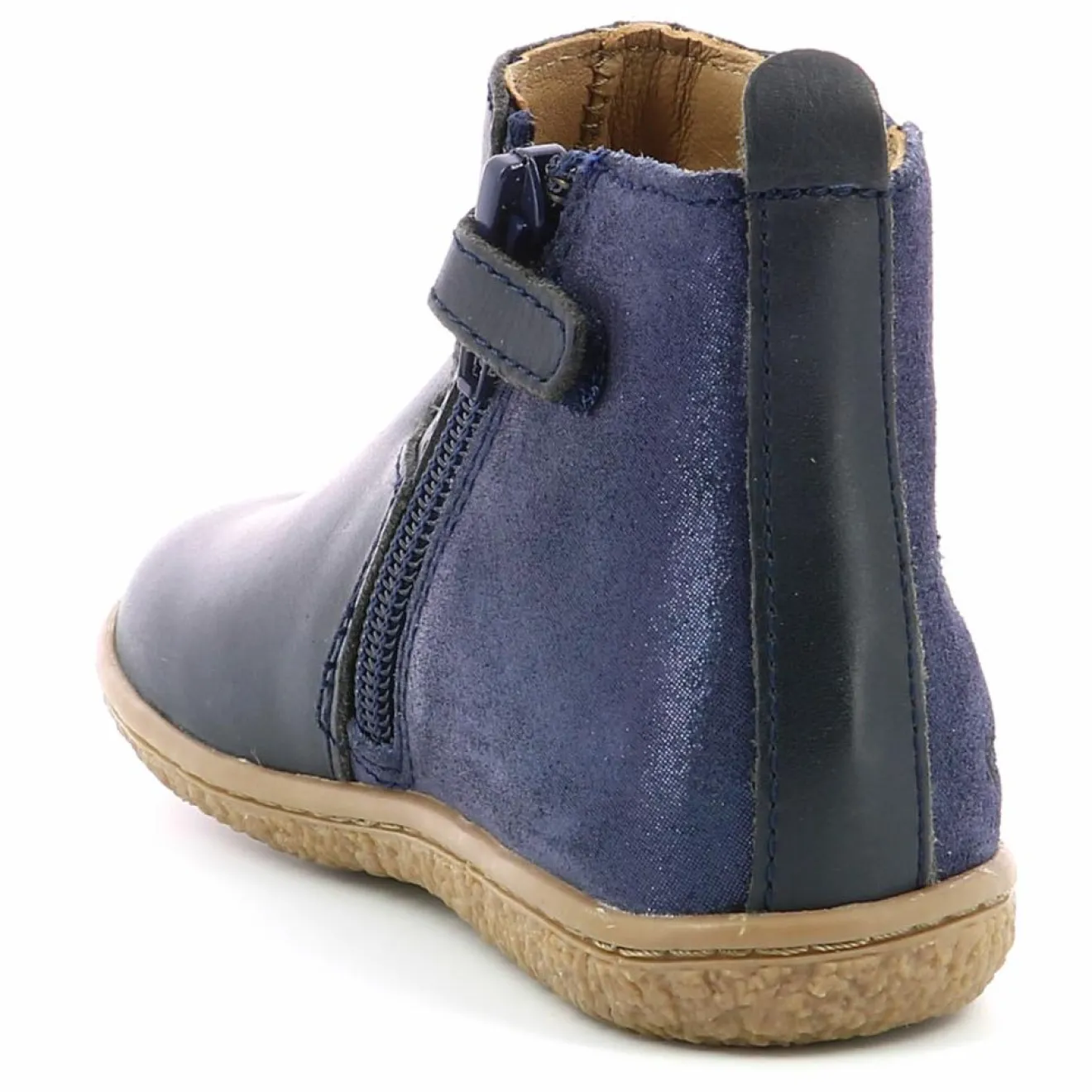 Kickers Boots en Cuir Vermillon marine