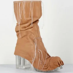 Femme SDM Boots en Cuir vlad camel