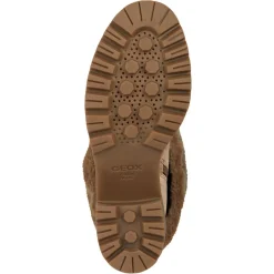 Femme Geox Boots en Velours de Cuir Damiana toffee/beige - Talon 6.5 cm