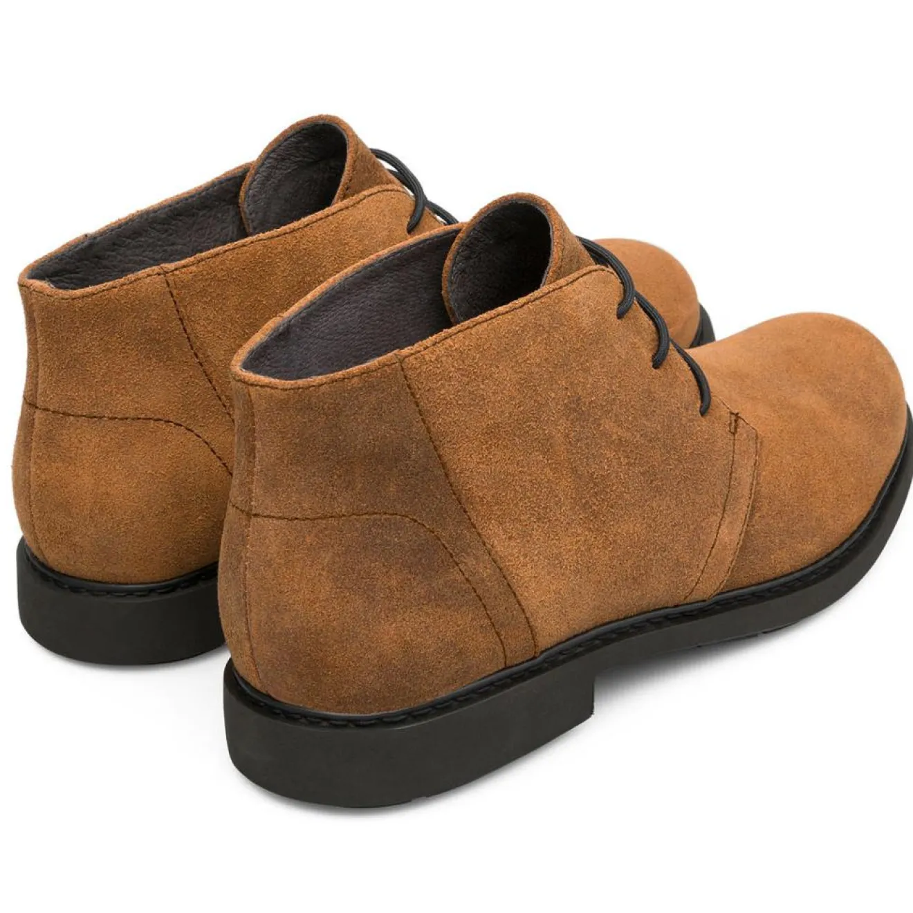 Homme Camper Boots en Velours de Cuir Neuman marron