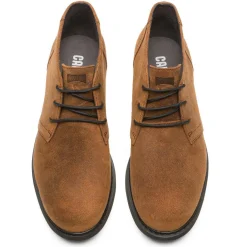 Homme Camper Boots en Velours de Cuir Neuman marron