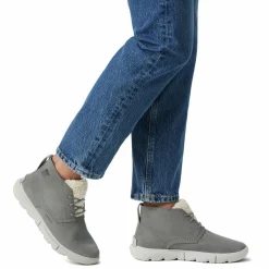 Femme Sorel Boots en Velours de Cuir Explorer Next grises