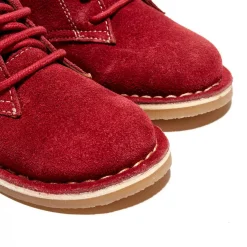 New Apologie Boots en Velours de Cuir Lou bordeaux