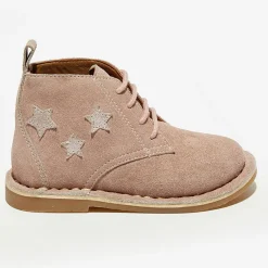 Clearance Apologie Boots en Velours de Cuir Lou beige rosé