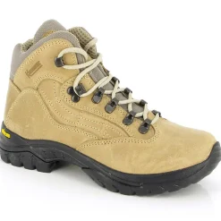 Femme Kimberfeel Boots en Velours de Cuir Lois noir/beige