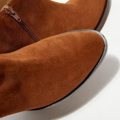 New Apologie Boots en Velours de Cuir Nina marron