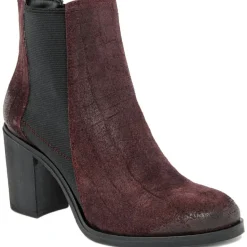 Femme Lab78 Boots en Velours de Cuir Lou marron - Talon 8 cm