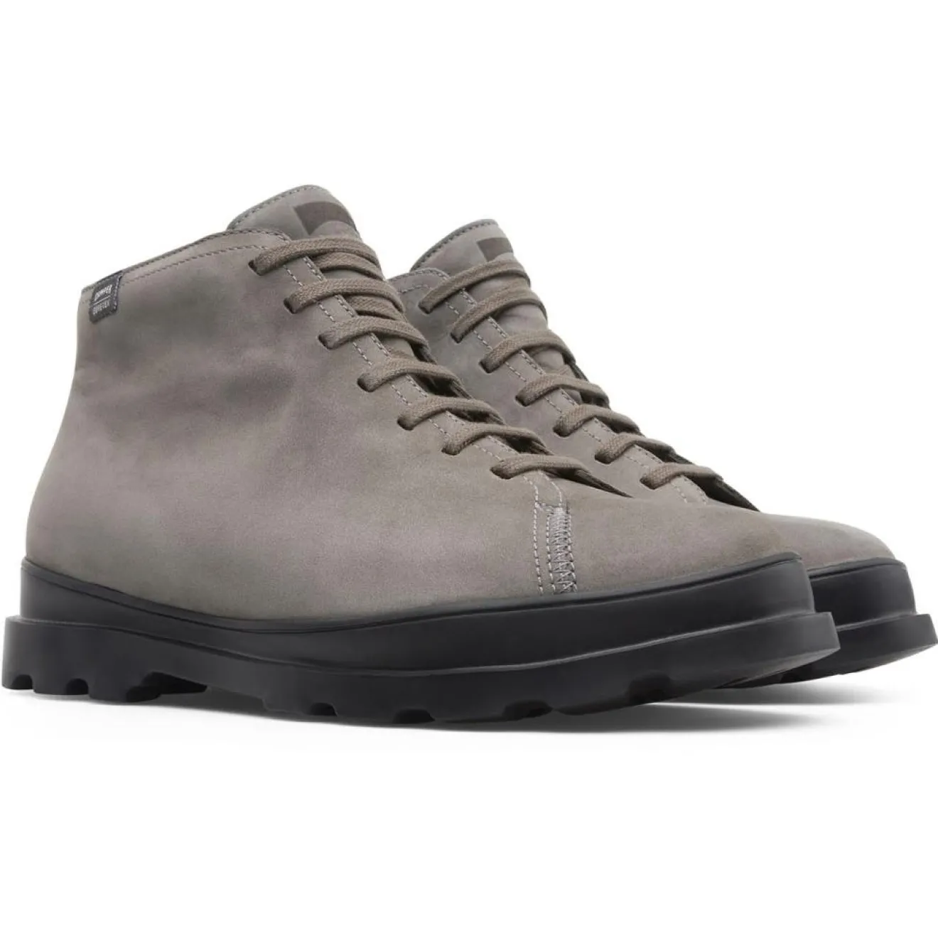 Homme Camper Boots en Velours de Cuir Brutus grises