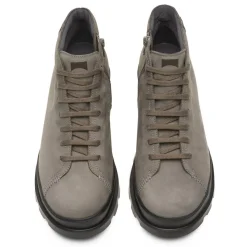 Homme Camper Boots en Velours de Cuir Brutus grises