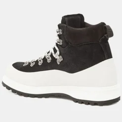 Femme Diemme Boots en Velours de Cuir Roccia noir/blanc