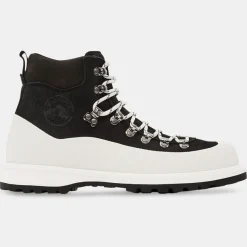 Femme Diemme Boots en Velours de Cuir Roccia noir/blanc