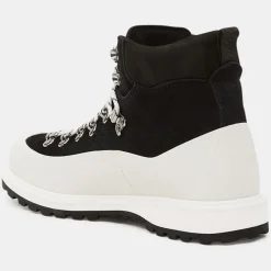Femme Diemme Boots en Velours de Cuir Roccia noir/blanc