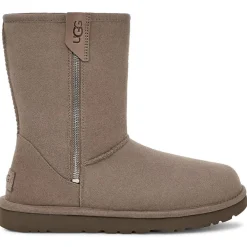 Femme Ugg Boots fourrées en Velours de Cuir Classic Short Bailey taupe