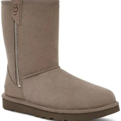 Femme Ugg Boots fourrées en Velours de Cuir Classic Short Bailey taupe