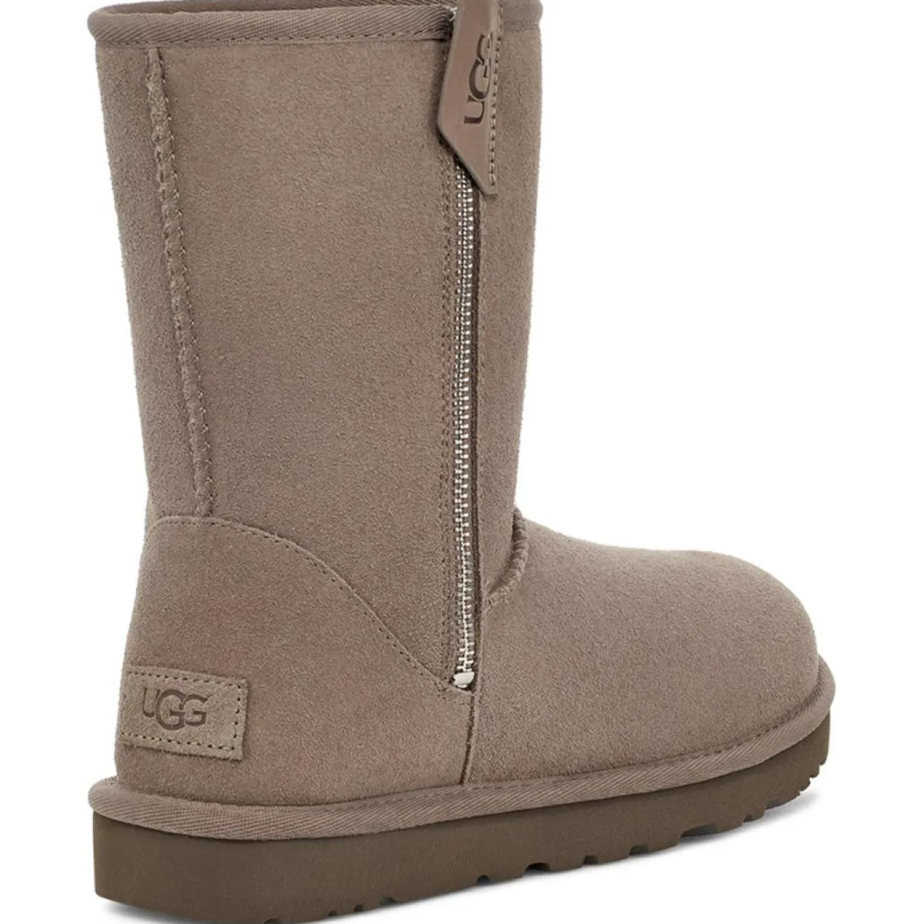 Femme Ugg Boots fourrées en Velours de Cuir Classic Short Bailey taupe