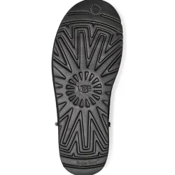 Femme Ugg Boots fourrées en Velours de Cuir Classic Short Zipper noires