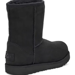 Enfant Ugg Boots fourrées en Velours de Cuir Classic Weather Short noires