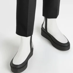 Sale Flattered Boots fourrées Laine en Cuir Aria blanches