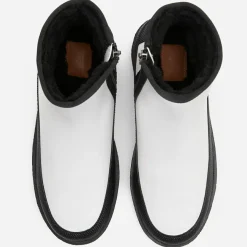 Sale Flattered Boots fourrées Laine en Cuir Aria blanches