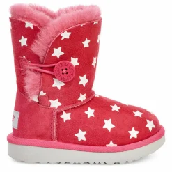 Clearance Ugg Boots fourrées Laine en Velours de cuir Bailey Button Starlight roses