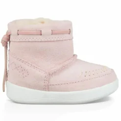 Enfant Ugg Boots fourrées Laine en Velours de Cuir Cali Campfire roses