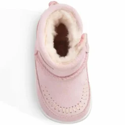 Enfant Ugg Boots fourrées Laine en Velours de Cuir Cali Campfire roses