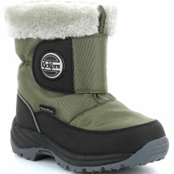 Enfant Kickers Boots Jumpsnow intérieur fourré kaki/noir