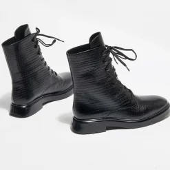 Best Stuart Weitzman Boots McKenzee effet reptile noires