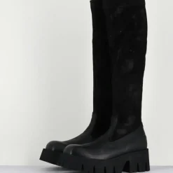 Outlet Lofina Bottes en Cuir 4225 gas noires - Talon : 6cm