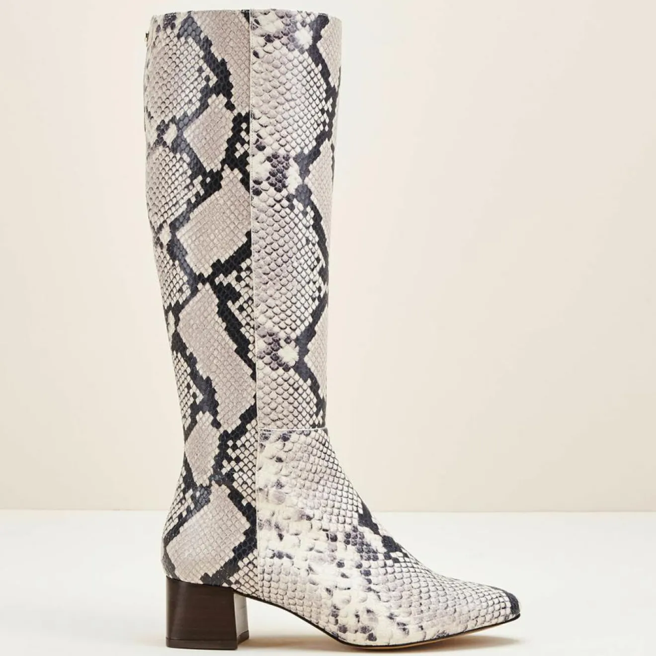 Best Cosmoparis Bottes en Cuir Carlotine façon animal gris/noir