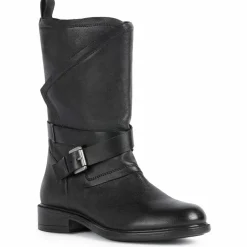 Femme Geox Bottes en Cuir Catria noires