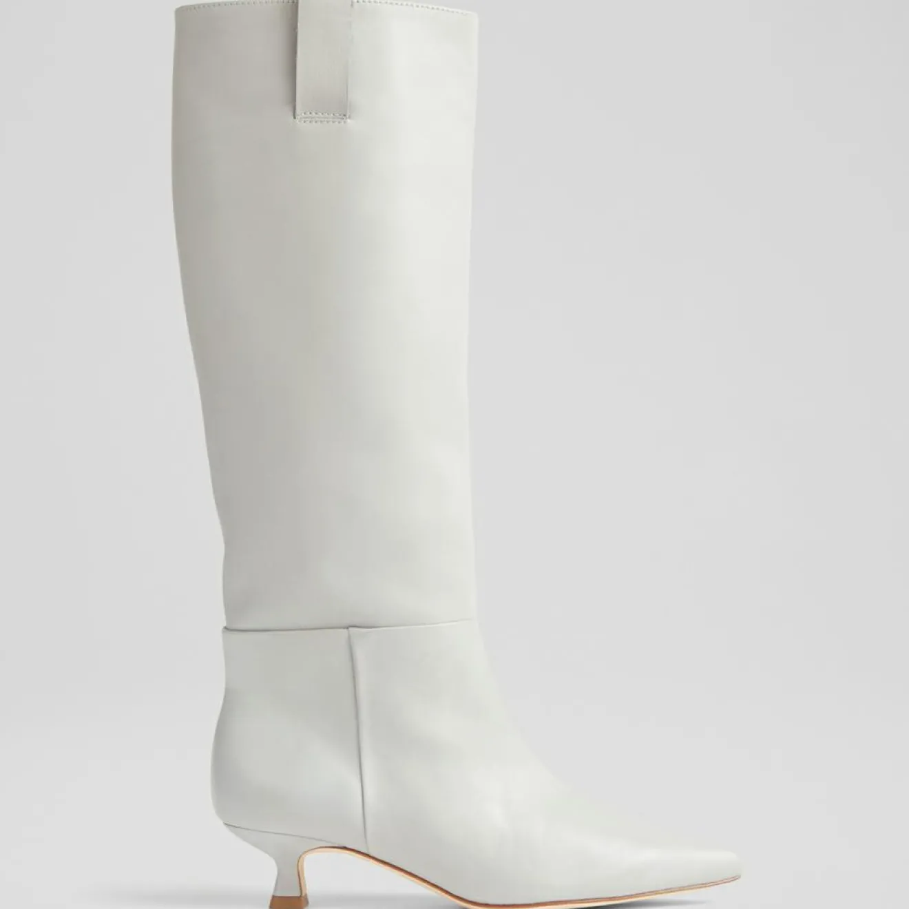 Femme L.K. Bennett Bottes en Cuir Eden gris clair - Talon 4,5 cm