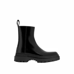 Sale Bottega Veneta Bottes en cuir Highway noires