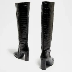Hot Apologie Bottes en Cuir Lana noires - Talon 9 cm