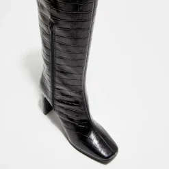 Hot Apologie Bottes en Cuir Lana noires - Talon 9 cm