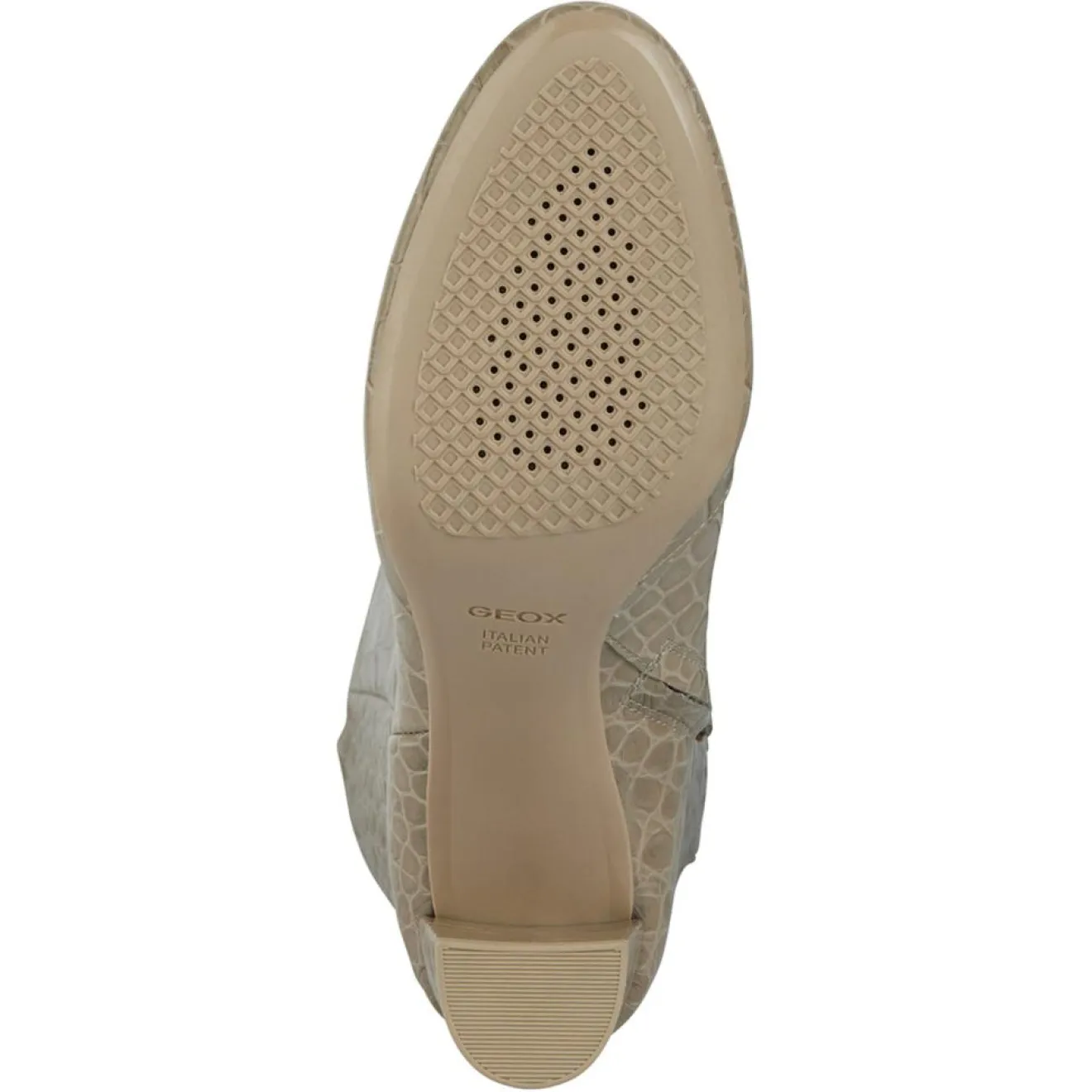 Geox Bottes en Cuir Pheby 80 sable - Talon 8 cm