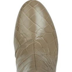 Geox Bottes en Cuir Pheby 80 sable - Talon 8 cm