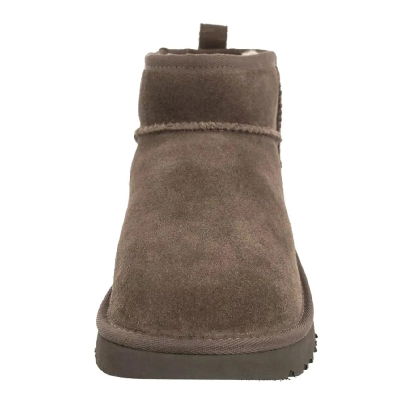 Sale Ugg Bottes en Velours de Cuir Ultra Mini New Heights marron