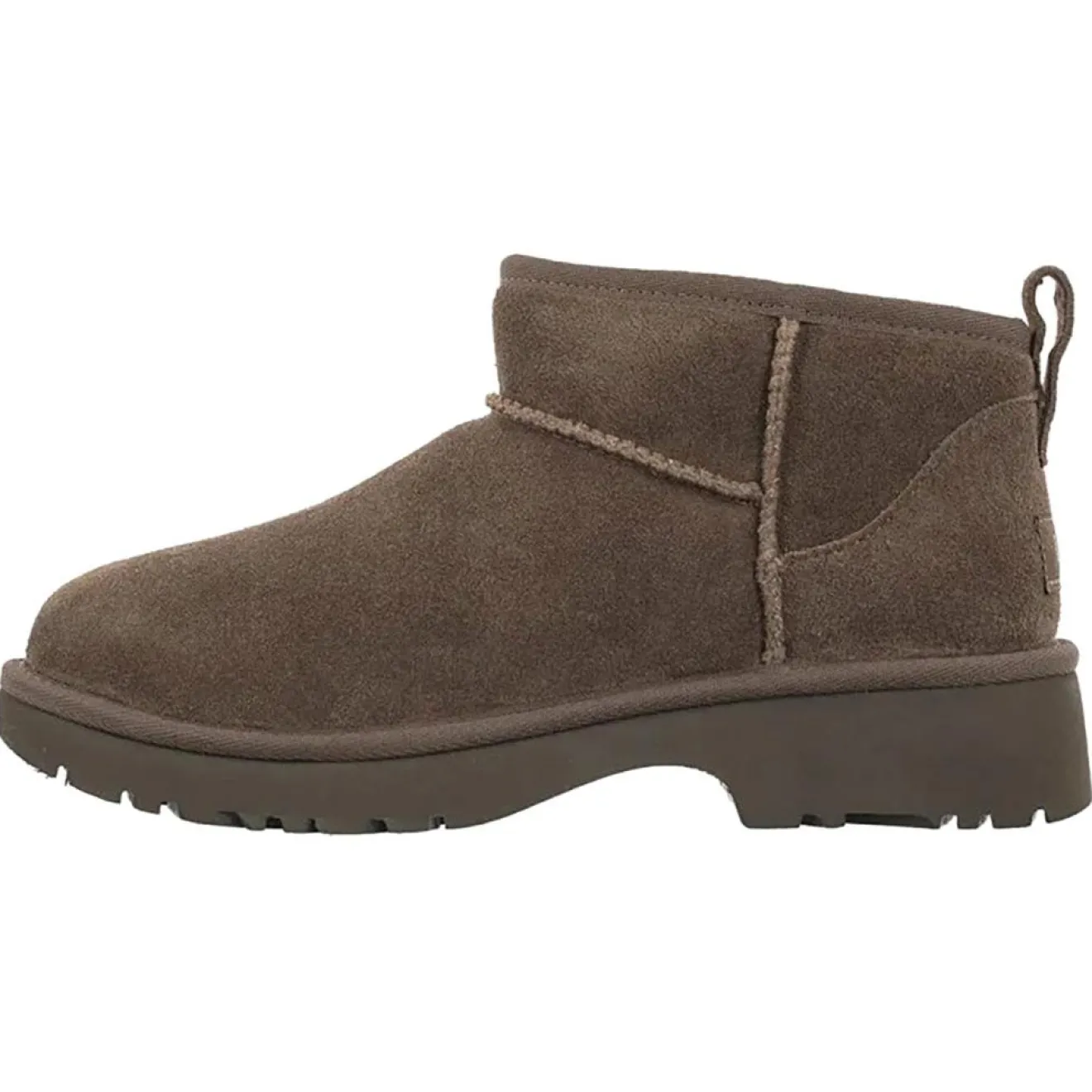 Sale Ugg Bottes en Velours de Cuir Ultra Mini New Heights marron