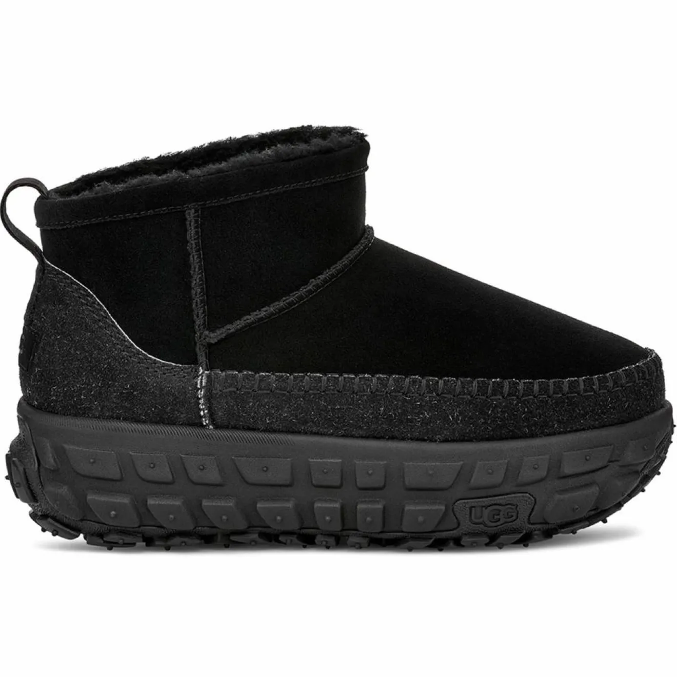 Homme Ugg Bottes en Velours de Cuir Venture Daze Ultra Mini noires