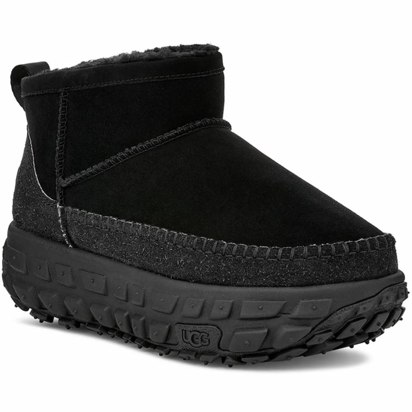 Homme Ugg Bottes en Velours de Cuir Venture Daze Ultra Mini noires