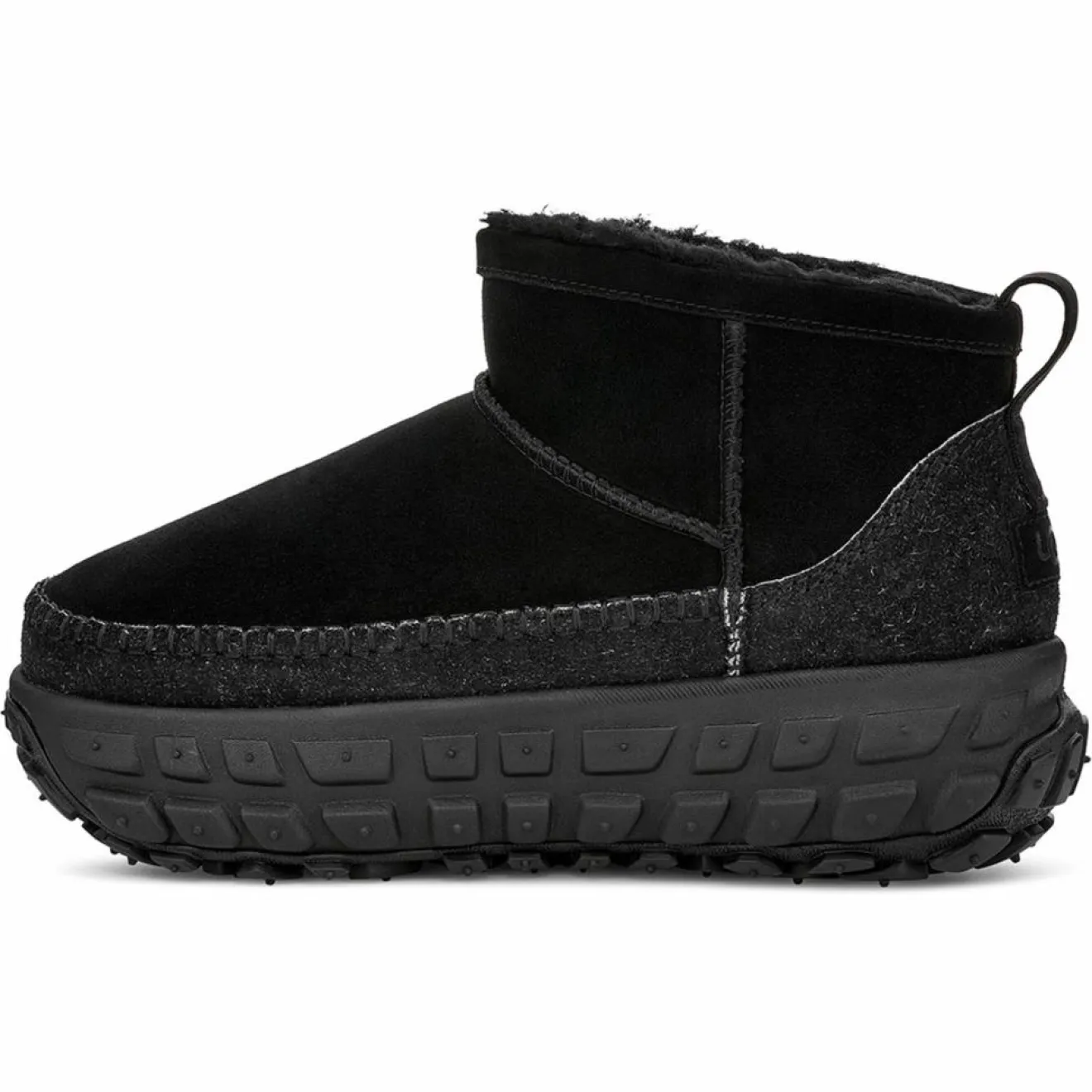 Homme Ugg Bottes en Velours de Cuir Venture Daze Ultra Mini noires
