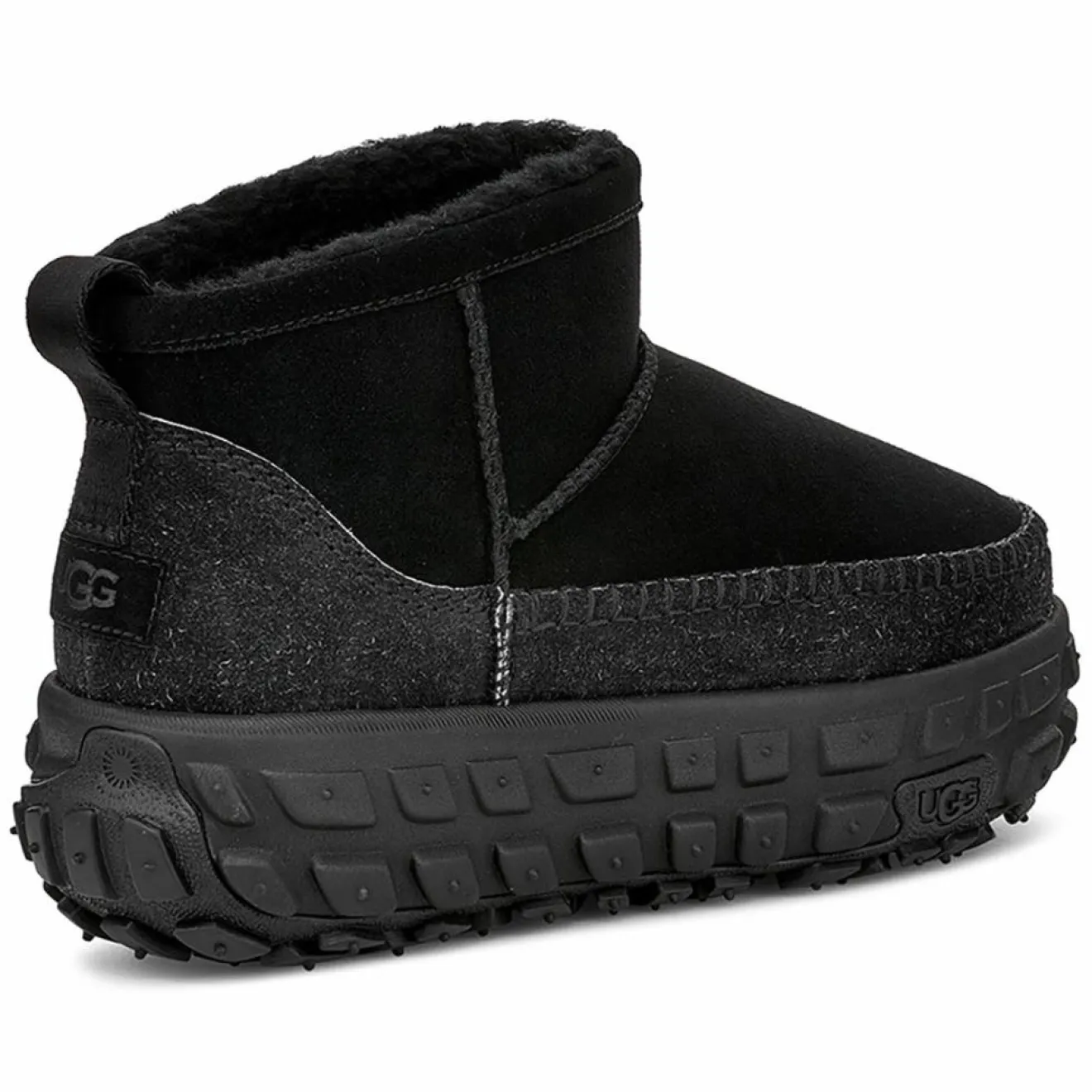 Homme Ugg Bottes en Velours de Cuir Venture Daze Ultra Mini noires