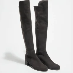 Femme Stuart Weitzman Bottes en Velours de Cuir & Textile Reserve chocolat